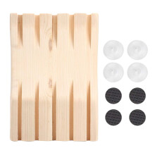 Support en bois pour ciseaux de coiffure, inspiré des organisateurs de peignes, avec 4 ventouses antidérapantes pour une stabilité optimale,