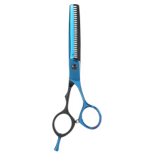 Ciseaux à cheveux ergonomiques à poignée décalée, fabrication soignée en acier inoxydable pour une utilisation facile et adaptée aux soirées