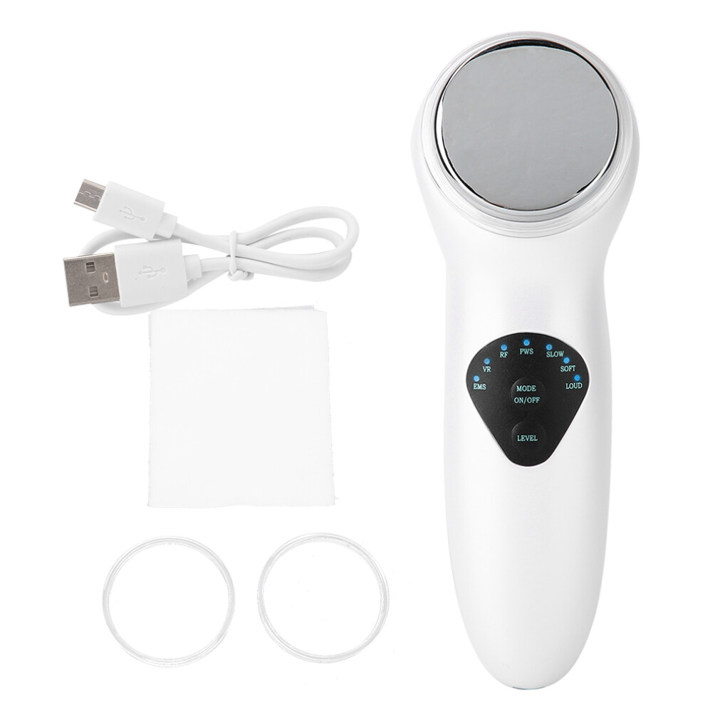 Red/Light Therapy Facial Massager With Ems Stimulation Anti Aging Skin Tightening Usb Rechargeable Electric Face Lifting Tool Cooling And Warming Mas