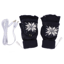Innovative varmehandsker, vinterhåndvarmere med tre temperaturniveauer, USB-opvarmning for alsidig varme, halvfingerhandsker til skrivning og spil