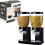 Double Plastic Dry Food Dispenser with Twist Dial for Portion Control (Black) 2