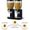 Double Plastic Dry Food Dispenser with Twist Dial for Portion Control (Black) 4