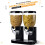 Double Plastic Dry Food Dispenser with Twist Dial for Portion Control (Black) 5