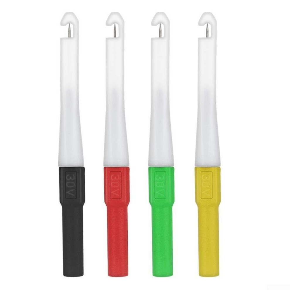 Multimeter Test Probes 4Pcs Replaceable Needle Tips Poles For Automotive Electrical 4Mm Banana Connector 9199774399197
