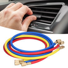 3Pcs AC Charging Hose Kit, 1.5m, R410, Brass Connectors, 3 Colors