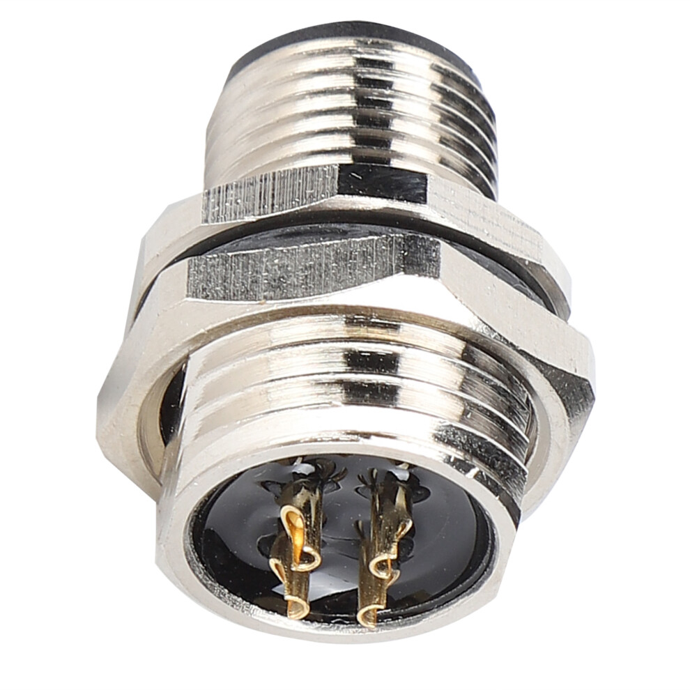 Panel Mount Waterproof M12bp4 M16 4-Pin Ip67 Thread Socket Connector 8741378042033