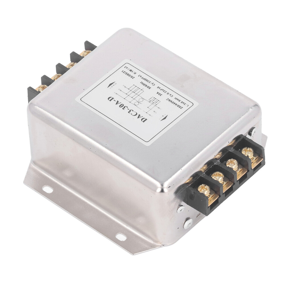 Dac3 30A 3-Wire Power Emi Filter 105X96x42mm Gray 8491378042419