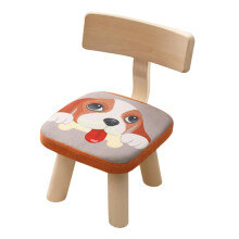 Stool With Backrest Puppy Pattern, AntiFall, Removable Cover For Easy Cleaning, Kindergarten Nursery Home Use