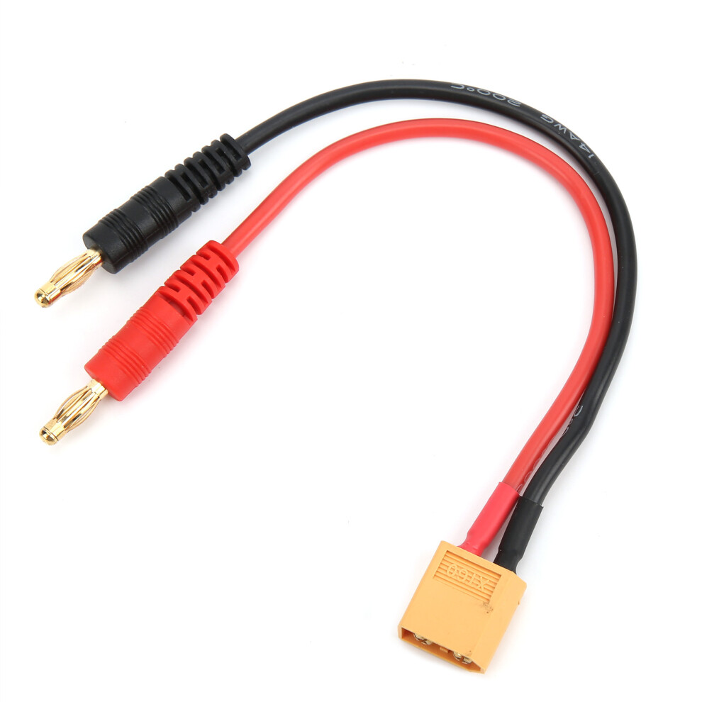 Compact 15Cm 14Awg Xt60 To 4.0Mm Banana Plug Charger Cable For Rc Models 4651378043111