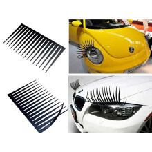 3D Car Headlight Eyelashes Decoration Vinyl Sticker with Flexible Fit and Easy Installation