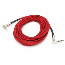Guitar Cables For Musicians, Right Angle To Straight Guitar Cable Ensuring Solid Connection And Low Noise For Versatile Compatibility, 6m / 19.7ft Of