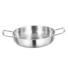 Korean Ramen Pot 28cm Fast Heating Double Handles Multipurpose Stockpot for Home and Camping