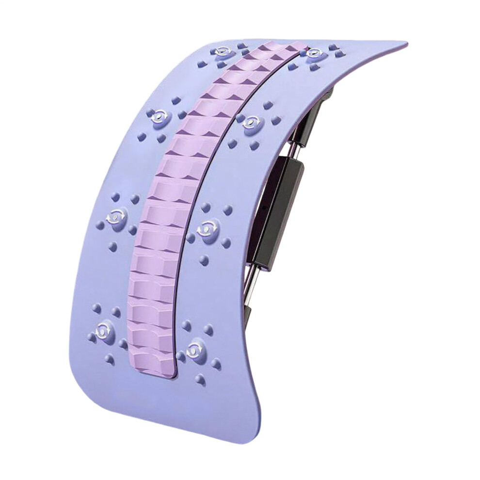 Purple Adjustable Lumbar Back Stretcher For Lower Back Pain Relief, Ergonomic Spine Deck