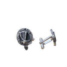Rose Clan Crest Pewter T-Bar Cufflinks