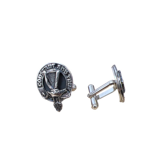 Rose Clan Crest Pewter T-Bar Cufflinks