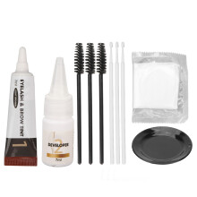 Kit de Tintura para Cílios e Sobrancelhas 2 em 1, à prova d'água, não irritante, fórmula de cor duradoura (6 semanas), aplicação caseira,