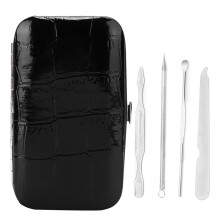Set manicure di lusso, 9 strumenti in acciaio inossidabile per la cura professionale delle unghie, elegante e funzionale per feste di Halloween e