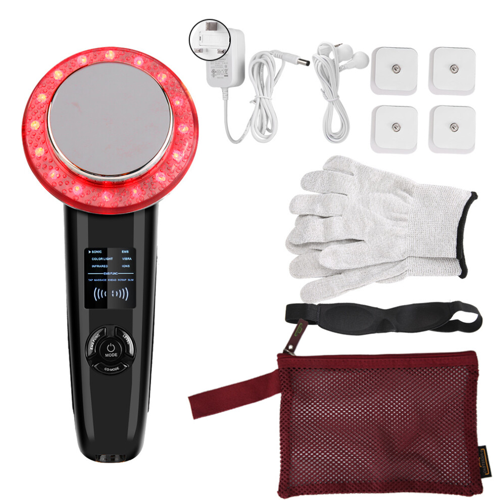 Facial Massager Firming Tool 6 Functions Radio Frequency Skin Tightening Cold Heat Vibration Technology Red Light Collagen Activity Eye Skin Massage