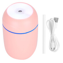 Luftfugter med LED-omgivelseslys, USB-strømforsyning til kontor- og hjemmebrug, fugter huden i dybden, bærbar mini-luftfugter til rejser, kold