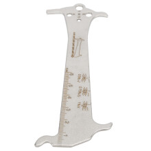 3-in-1 Stainless Steel Bike Chain Ruler, Measures Up to 131mm, Silver