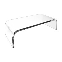 Acrylic Monitor Stand for Home Office, Durable 50 Pounds Clear Computer Riser with Space-Saving Design, Ergonomic Desktop Stand for Laptop Printer TV