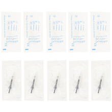 Agulhas profissionais para tatuagem labial, cartuchos para microblading em aço inoxidável de alta qualidade com proteção antirretorno, para uso