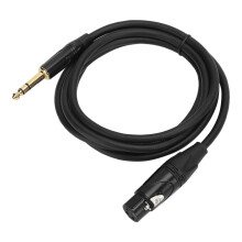 Professionelt balanceret kabel XLR til 1/4" TRS-jackstik Fleksibelt og holdbart lydpatchkabel med robust konstruktion Kraftigt og modstandssikkert