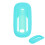 Copertura per mouse in silicone verde menta per OS X 1/2 5