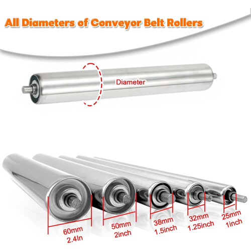 Stainless Steel Conveyor Roller HeavyDuty Rustproof Replacement for Woodworking, Custom Sizes 2