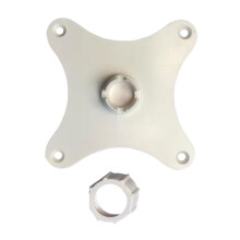 Monitor Mount Bracket Adapter 75mm Hole, 17mm Ball Head, Horizontal/Vertical, Parts for Digital Screens, White