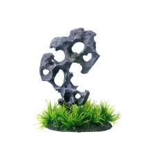 Fish Tanks Stone Rockery Grass Simulation Landscape For Aquarium Large Rockery Decors Mountain View