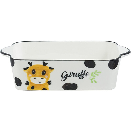 Dinner Plate Rectangular Lasagne Pan With Handle Ceramic Bakeware Porcelain Baking Dish Oven Safe 18x13x5 cm 600 ml