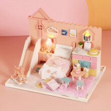 Wooden Miniature Dollhouse Kit, 18 x 13.5 x 13.2cm, Age 14+