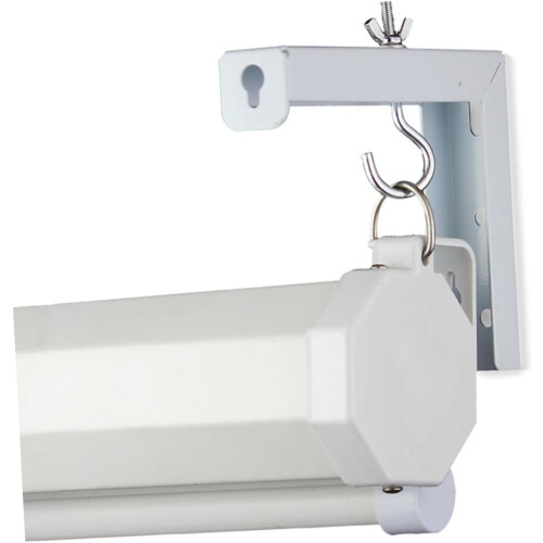 Adjustable Projector Screen Wall Mount Bracket White Steel Ceiling Compatible With Projector Screens Finger Tight Wing 2