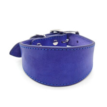 Hundehalsband aus Leder für große Rassen, weiches-S Violett