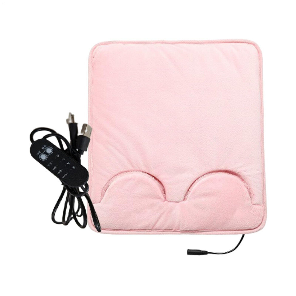 Pink Heating Pad For Feet Usb Powered Foot Heater With Auto Shut Off For Abdomen Legs Cramps Full Body Women Men Kids