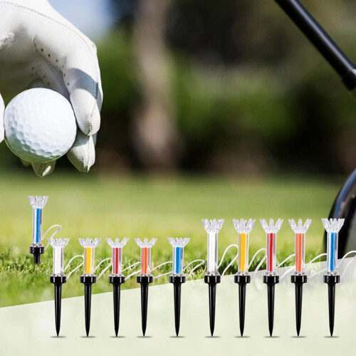 Golf Tees 5 Pack Unbreakable 90mm Base Driver Training Accessory Holder Set 1