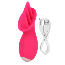 Mini Vibrator with Clitoral Stimulator - Quiet Powerful Sex Toy for Women Featuring Flexible Silicone Material & 10 Vibration Modes, Realistic Design