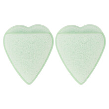 Natural Cellulose Makeup Remover Pads, Heart Shaped, Exfoliating Mask Facial Cleanser, Deep Cleaning Non Irritating Sponges for All Skin Types, 2Pcs