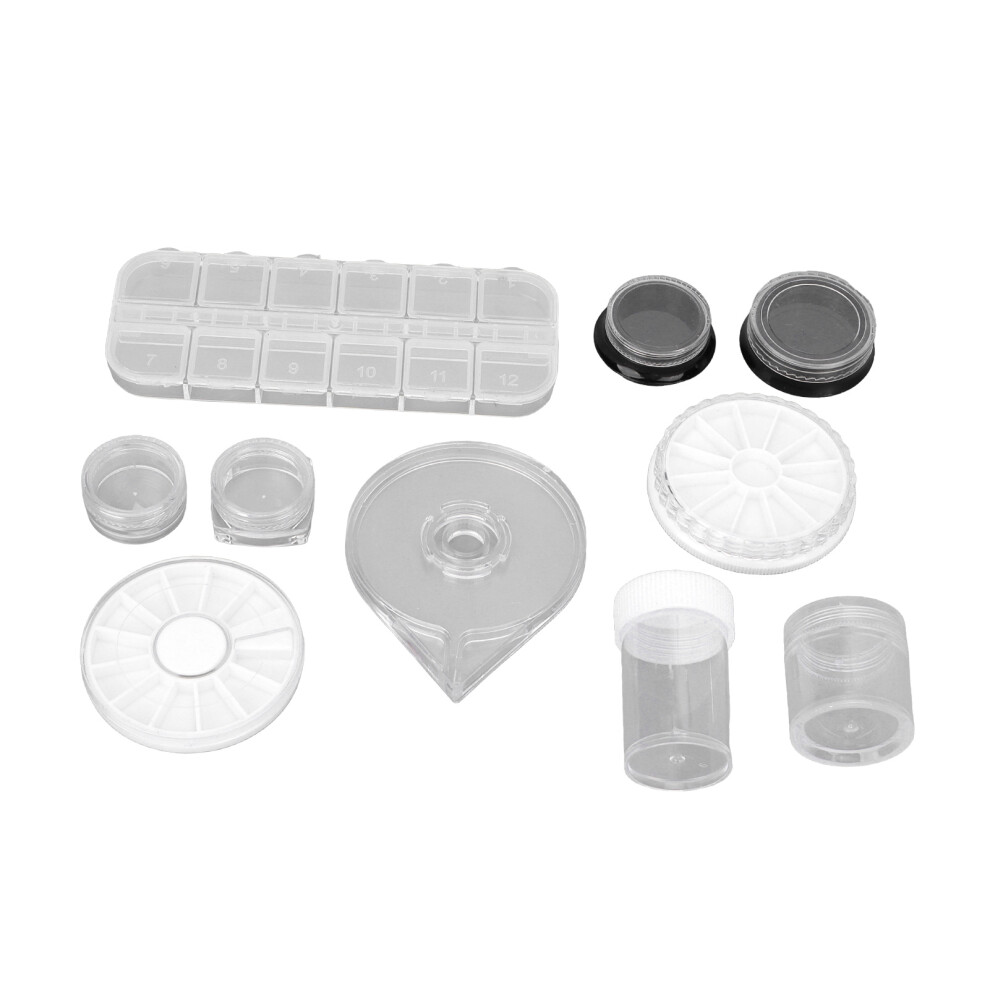 Display Containers for Plastic Storage Box Clear Bead Organizer with Individual Lids Premium PP Waterproof Dustproof Durable Transparent Design for J