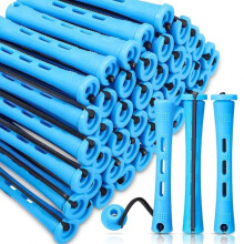 Perm Rods Set for Natural Hair Styling, Easy To Use Non Slip Plastic Perming Curlers with Cover for Wavy and Curly Hairstyles, Reusable DIY