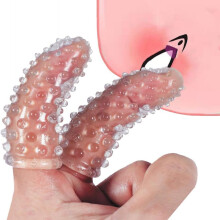 Clitoral Stimulator For Personal Wellness, Finger Sleeve With Pellet Design Texture For Targeted Sensation, G-Spot And Nipple Stimulation Tool Made