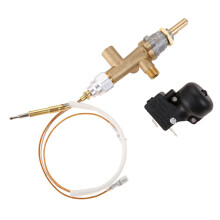 Gas Control Valve Assembly for Propane Fire Pit, Propane Gas Patio Heater Repair Main Control Valve with Pilot Port Kit, Flame Failure Device Low