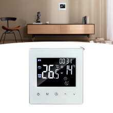 Digitaler WLAN-Thermostat 89x86mm 5-60C für elektrische Fußbodenheizung Weiß