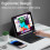 Keyboard e custodia wireless Bluetooth per tablet da 10,9 pollici, batteria da 180mAh 1