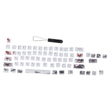 Teclas personalizadas Doubleshots para teclados mecánicos MX del 60%, diseño ergonómico PBT con ilustraciones únicas, el proceso de sublimación
