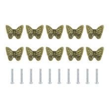 Antikke bronze skuffegreb Retro dekorative skabsgreb Vintage sommerfugleskabsknopper Glamourøs boligindretning Stærk zinklegering materiale Elegant
