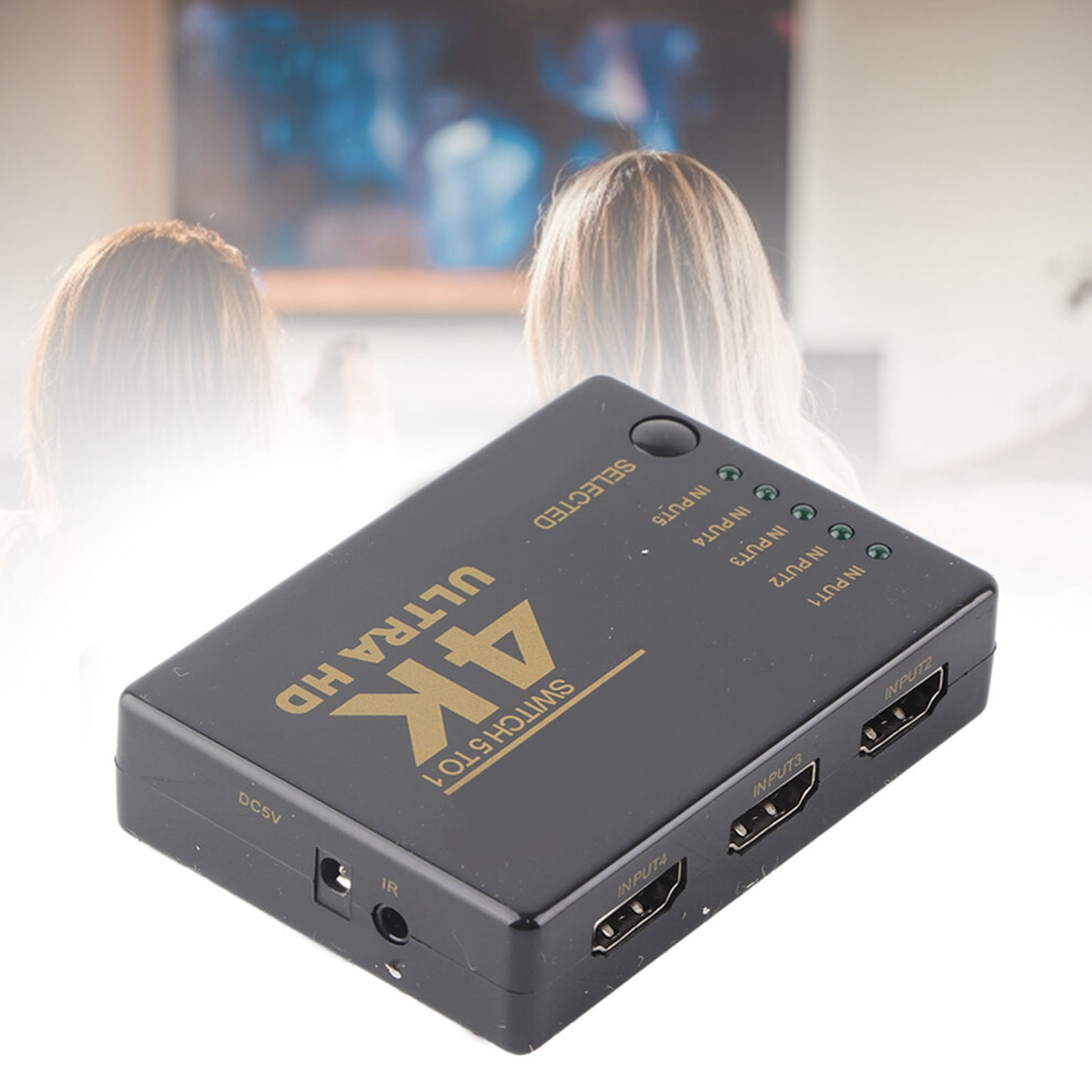 Hdmi Switcher 5X1 1080P Converter With Remote Control, 15M Supports 720P-1080P 8411378058807