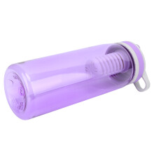 770 ml Tragbare Wasserfilter-Flasche für Camping, Wandern, Notfälle Lila