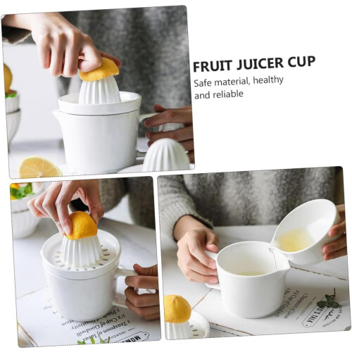 Manual Fruit Juicer Cup with Removable Ceramic Lemon Squeezer for Easy Juice Extraction Kitchen Tool 2